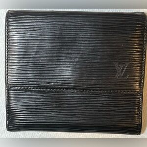 Louis Vuitton Epi black leather wallet